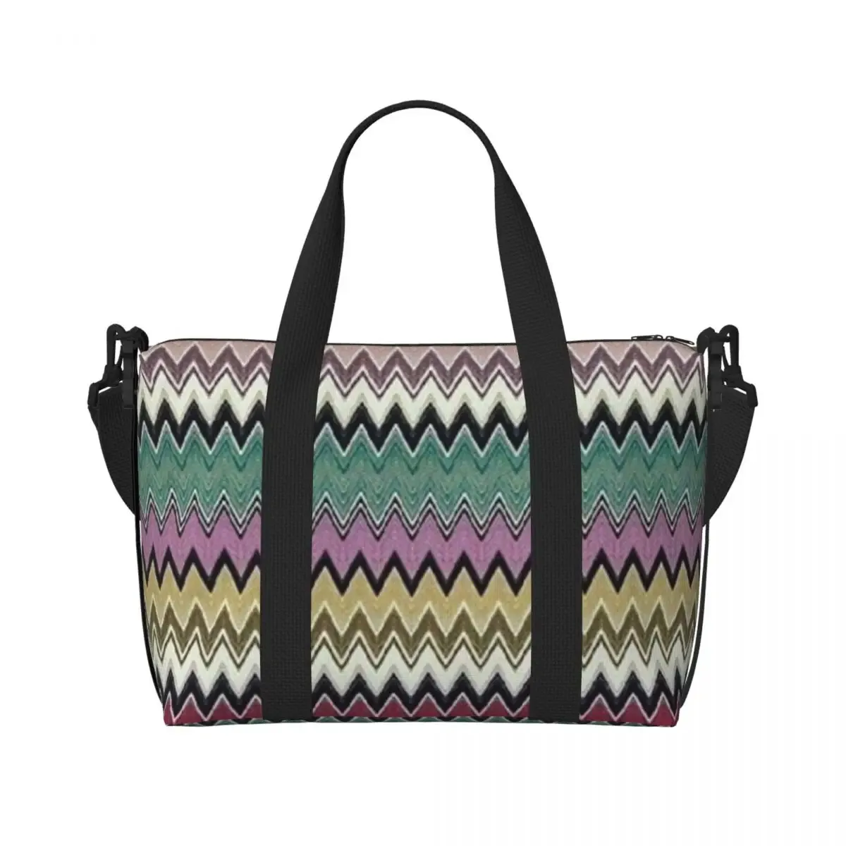 sac fourre-tout boho personnalisé pour femme, sac de plage moderne chic, extra large, sac de sport à main, géométrique, multicolore, sacs de voyage, sacs à provisions