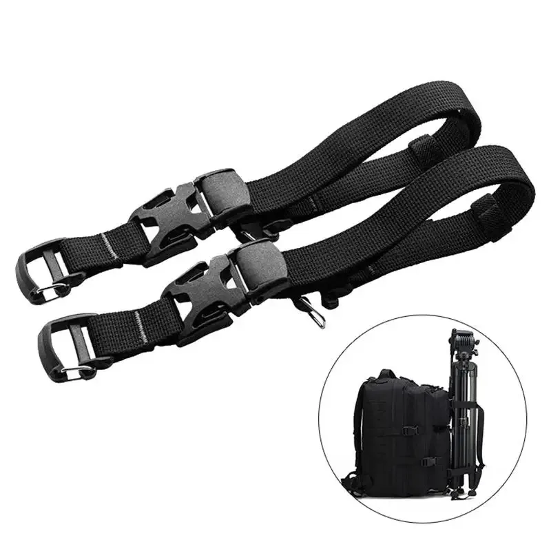 sangles de sac à dos tactiques, longueur réglable, sangles de fixation, boucles, accessoires pour sac à dos d'extérieur, 1/2 pièces