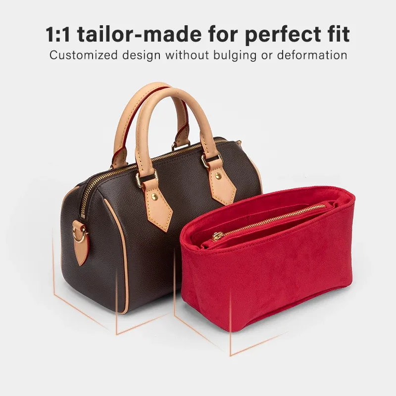 wuta original sac en velours organisateur pour lv speedy 20 25 30 35 sac à main insérer sac à main sac intérieur portable voyage stockage sacs de maquillage