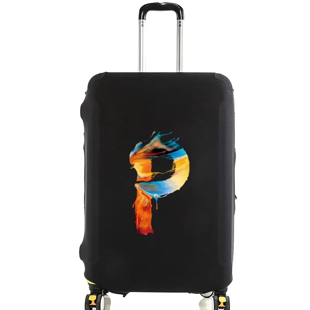 juste de protection pour bagages, peinture à la mode, série 26 lettres, motif de valise, sacs à poussière élastiques, étui, accessoires de voyage, 18-28 po