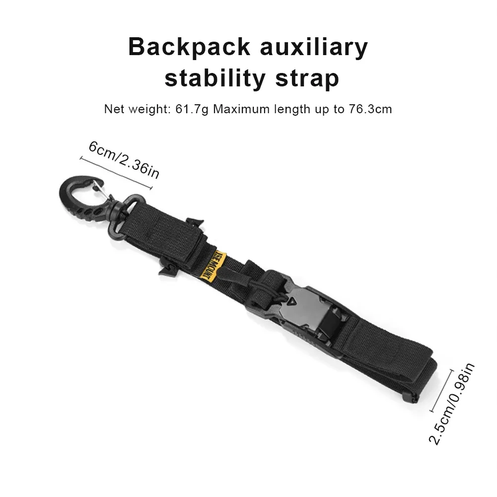 sangle stabilisatrice de sac à dos auxiliaire à trois points, sac de poitrine détachable rapide, sangle fixe réglable pour sacs à bandoulière et messagers
