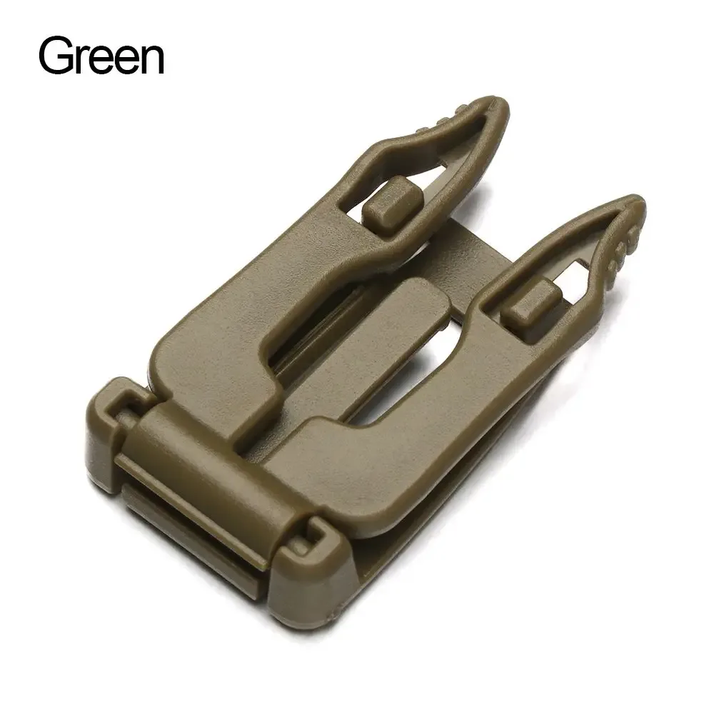 clip molle en plastique pour équipement de camping, boucle de sac de camping, sangle molle, boucle polyvalente, clip de sangle de sac à dos