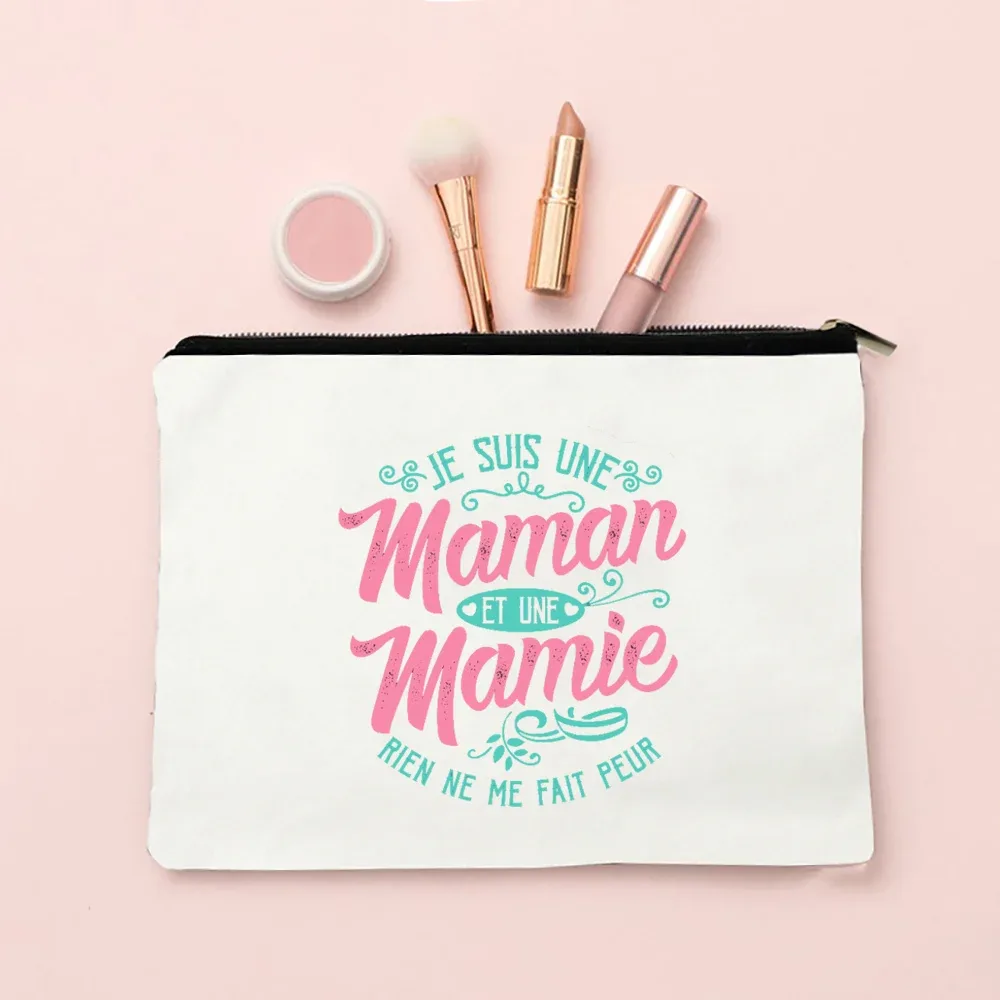 sacs à cosmétiques college avec fermeture éclair, cadeaux pour mamie, trousse de maquillage, meilleure grand-mère du monde, poudres de toilette, annonce de grossesse, voyage, présidence, eser