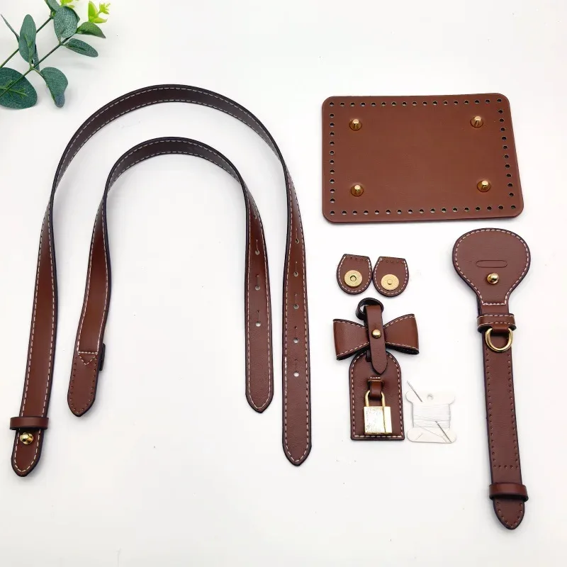 sac à main en paille tressée fait main diy, accessoires en cuir, sac seau vintage, matériau pour sac à bandoulière simple ou croisé