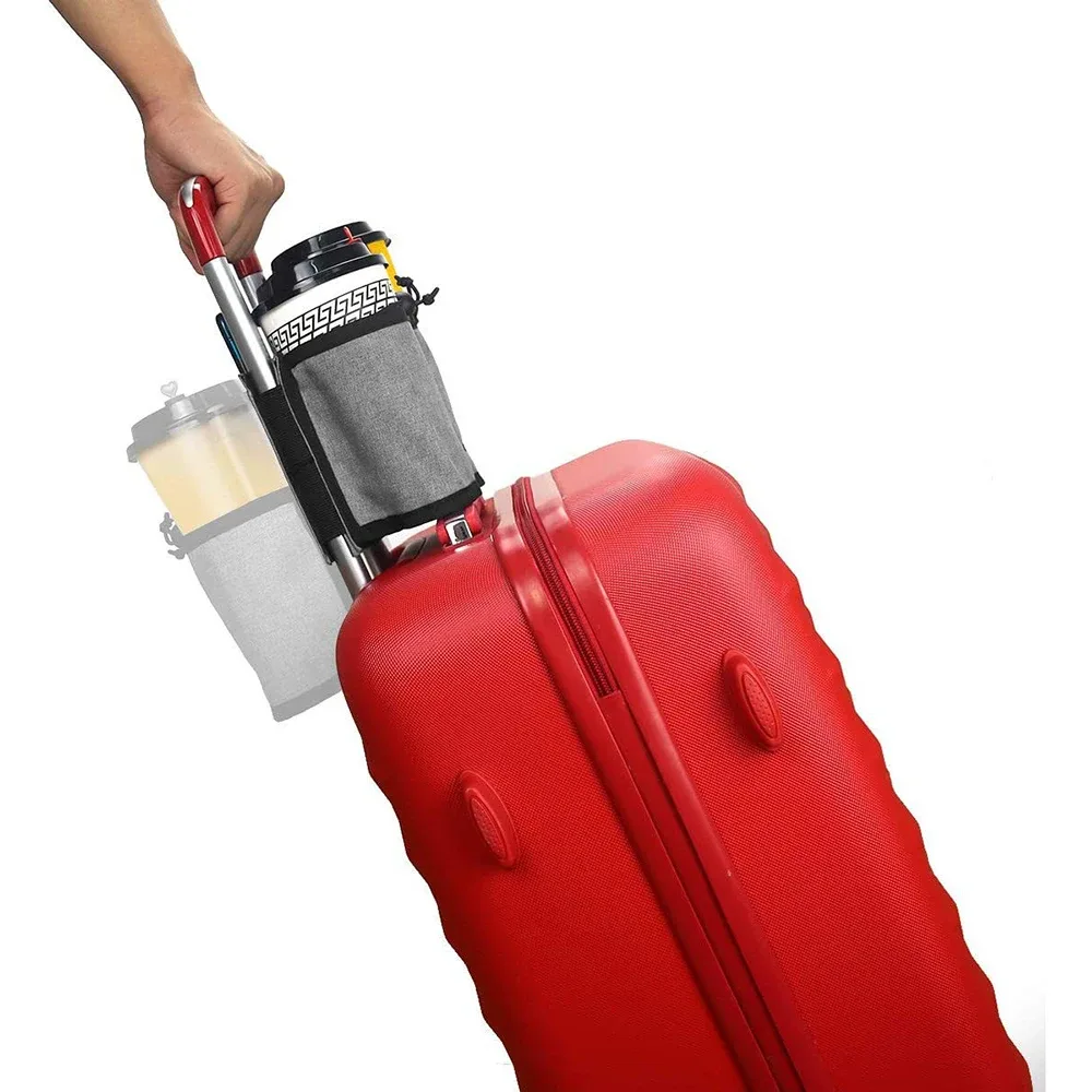 porte-gobelet pour bagages de voyage, valise à main libre durable, sac à boissons, porte-tasses de thé au lait et à café, convient à toutes les poignées de valise
