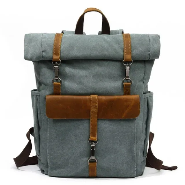 sacs à dos vintage en toile et cuir, sacs à dos de voyage pour ordinateur portable, sacs d'école pour adolescents, sacs à dos pour étudiants, sacs à dos pour ordinateur