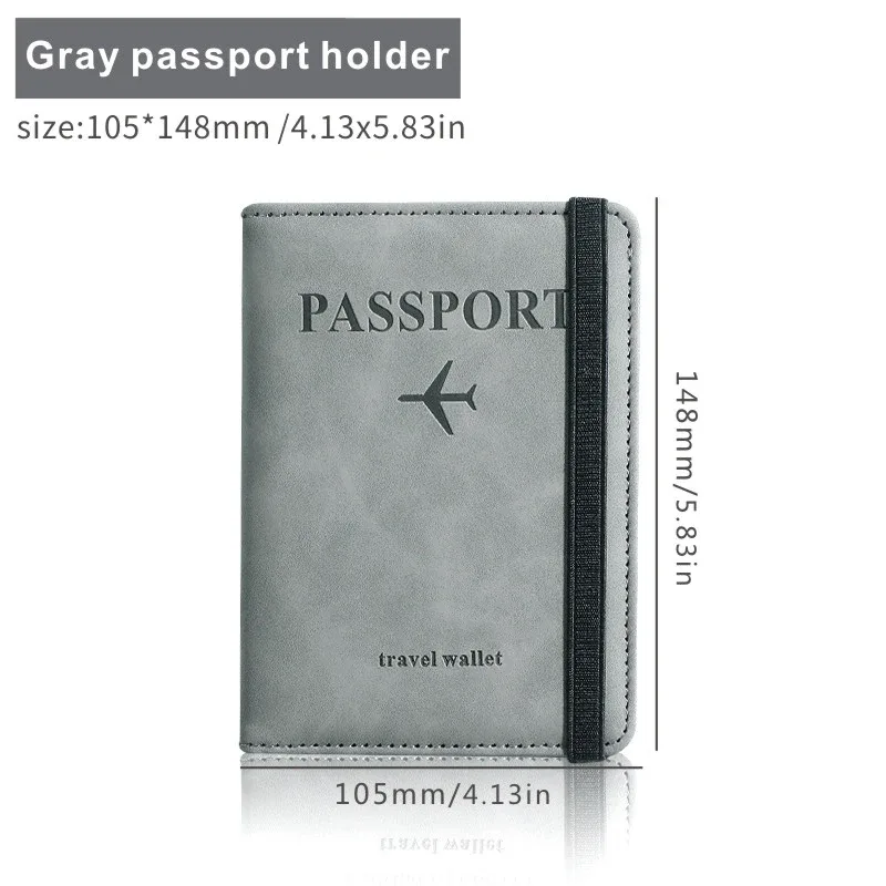 porte-passeport anti-rfid en cuir pu, portefeuille de voyage anti-magnétique, étui pour cartes, accessoires de voyage, 6 couleurs au choix