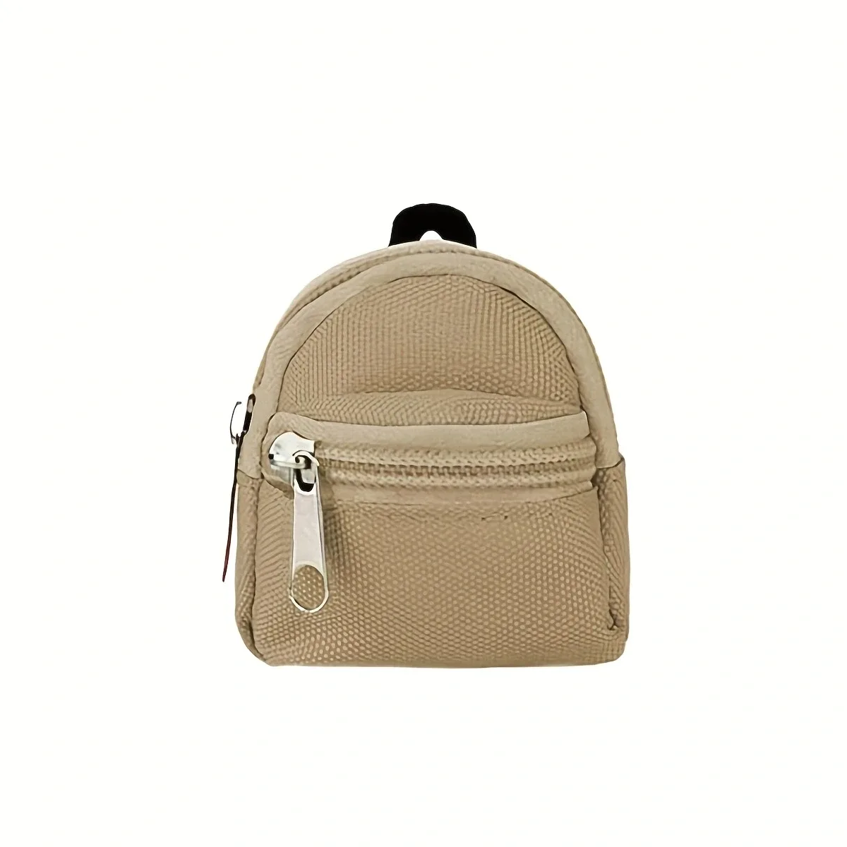 1 pièce mini sac à dos porte-monnaie à fermeture éclair double épaule avec porte-clés et pendentif