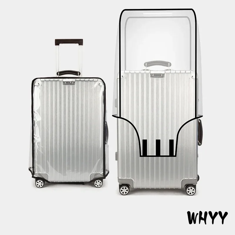 protecteurs de couverture de valise en pvc transparent, protecteur de bagages de voyage transparent en pvc pour le transport
