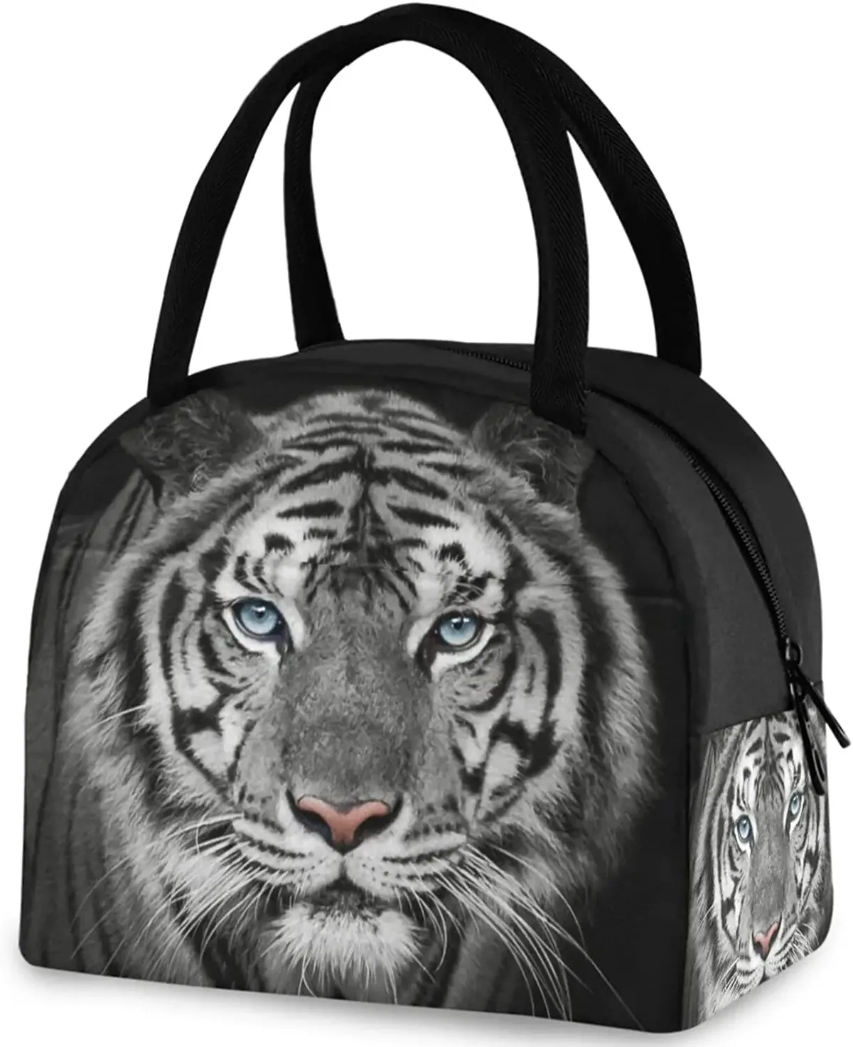 pop art pdpdogs-sac fourre-tout à déjeuner réutilisable avec poche avant, sac isotherme thermique isolé pour la rentrée scolaire, le travail, le pique-nique