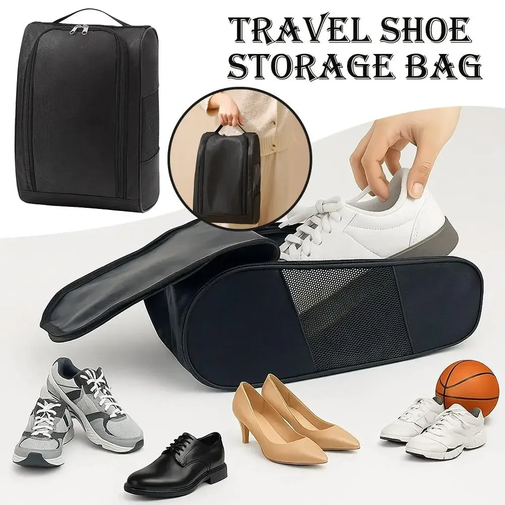 sac de transport portable pour chaussures de golf en tissu oxford, respirant, avec filet, étui de rangement pour chaussures de sport, idéal pour le football et le tennis.
