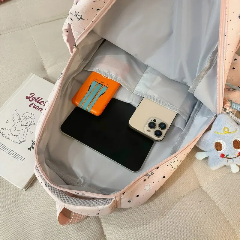 sac à dos d'écolière japonais grande capacité multi-poches pour collégienne, sac à dos transparent style anime ita bag