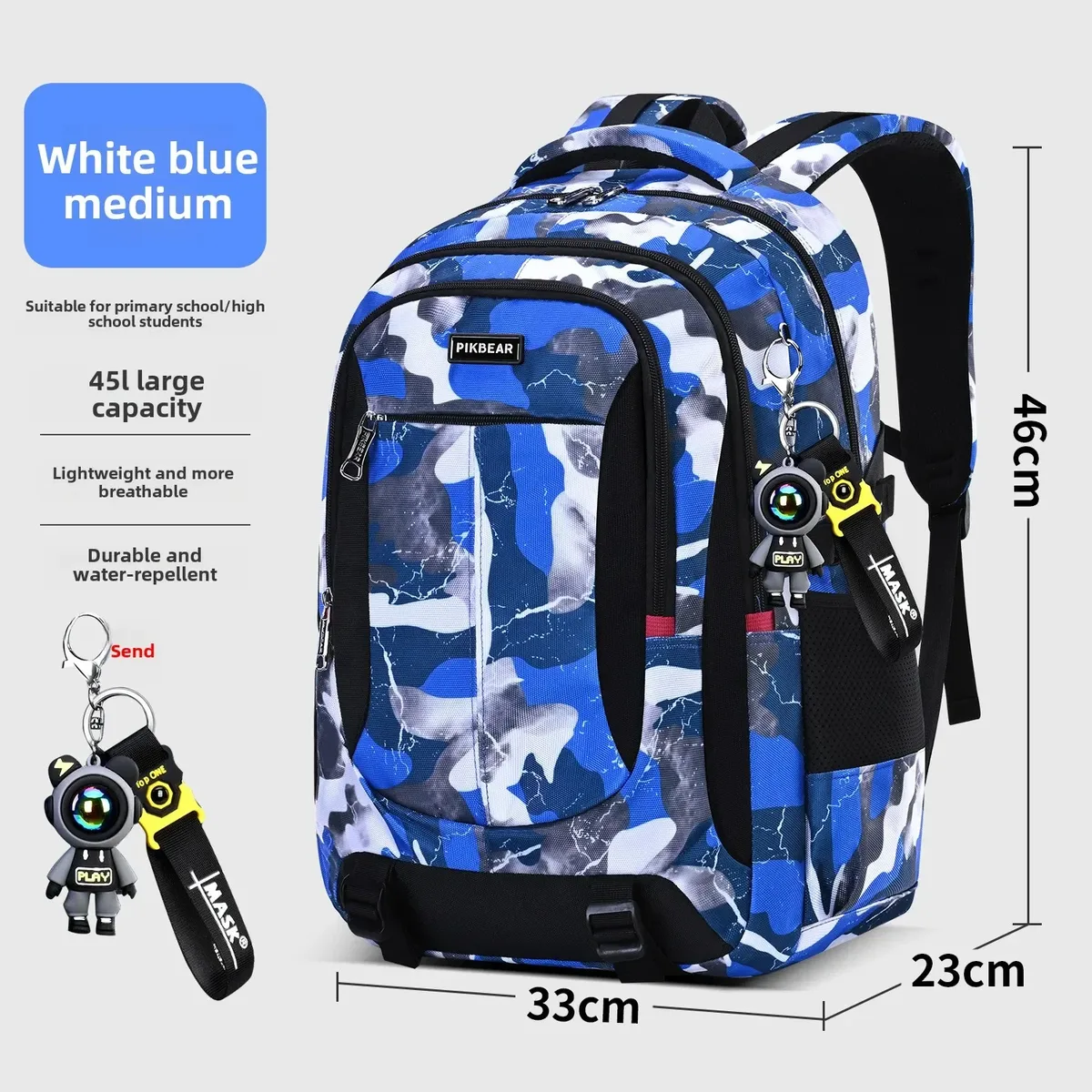 astronaute pendentif orthopédique hommes ordinateurs portables sac à dos adolescents camouflage cartable primaire sacs à dos imperméables étudiants sacs d'école