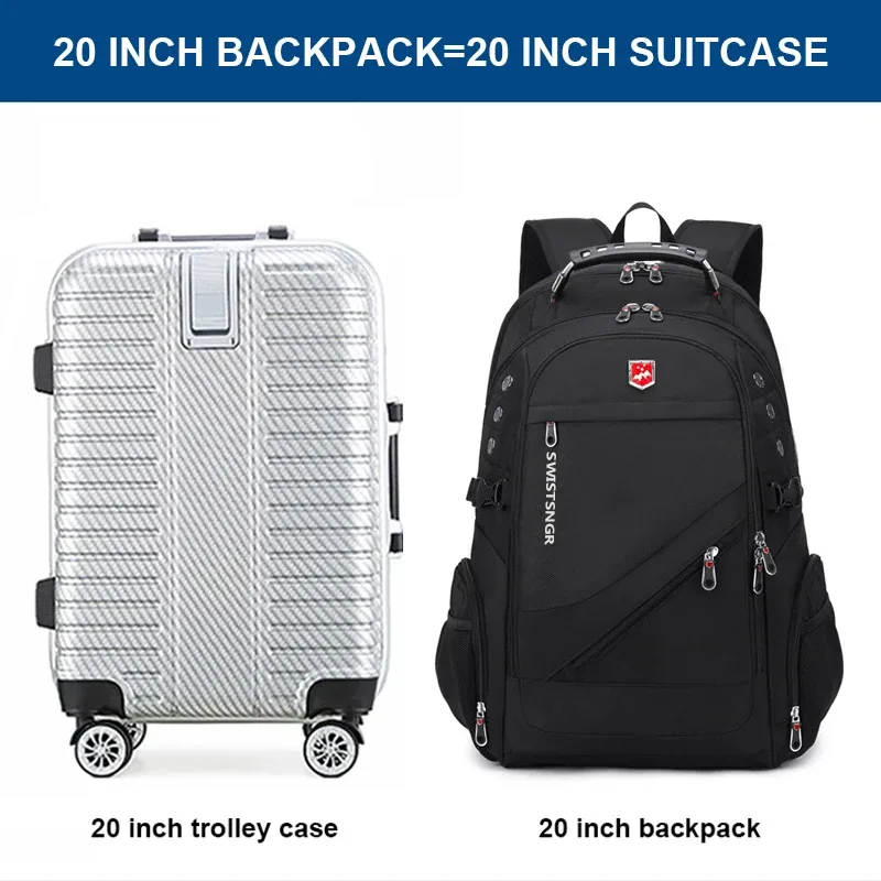 sacs à dos de voyage imperméables pour hommes, sac d'école antivol, sac à dos pour ordinateur portable de 20 pouces, mochila haute capacité