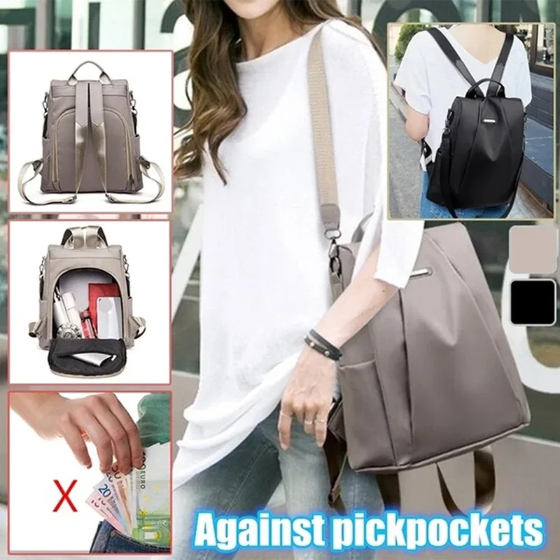 oxford – sac à dos étanche pour femmes, sac d'école antivol, de luxe de styliste, grande capacité, sac à main de voyage à bandoulière