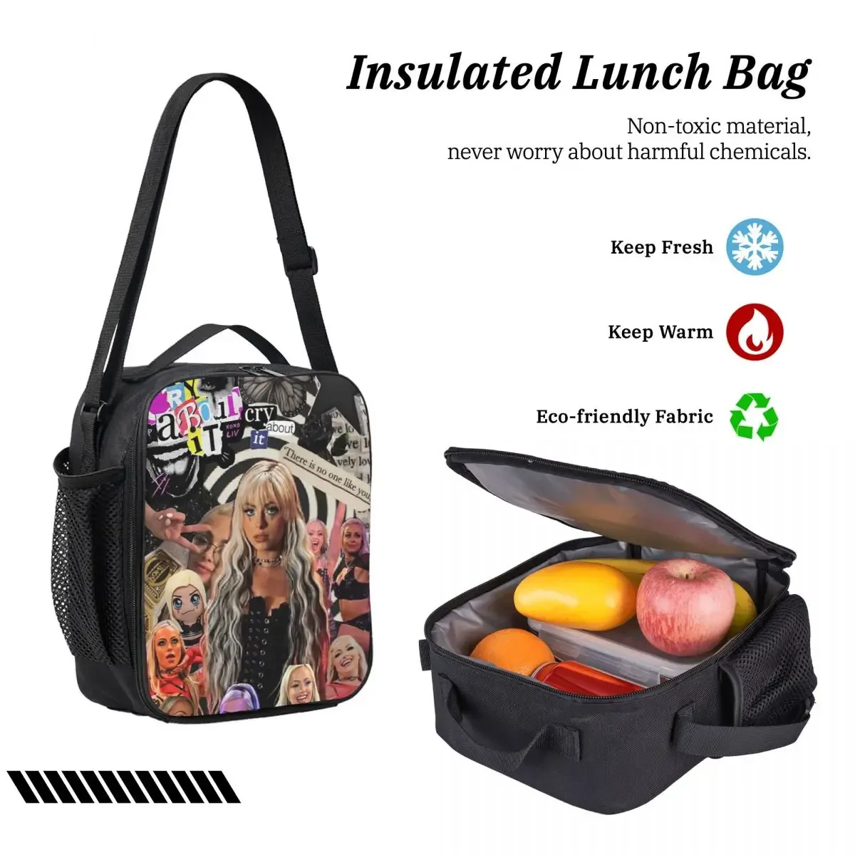 liv morgan sac à dos étudiant garçons filles bookbag sac d'école ordinateur portable sacs à bandoulière 3ps sac à déjeuner isolé trousse à crayons