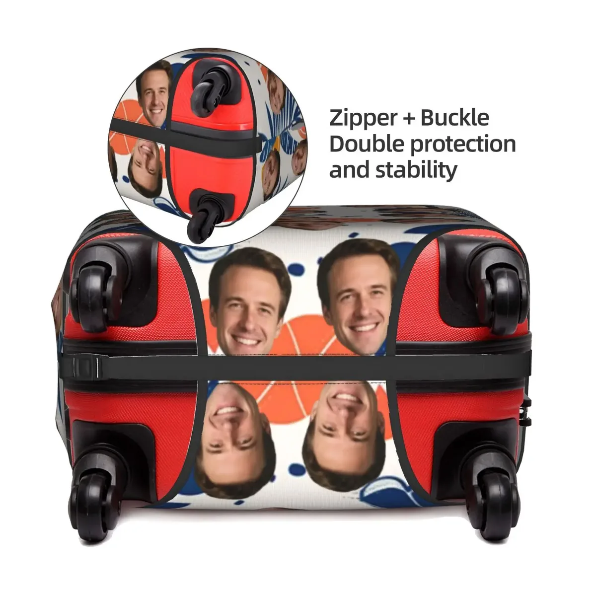 housse de bagage personnalisée avec logo, élastique, votre design ici, housse de protection pour valise de voyage, convient aux valises de 18 à 32 pouces