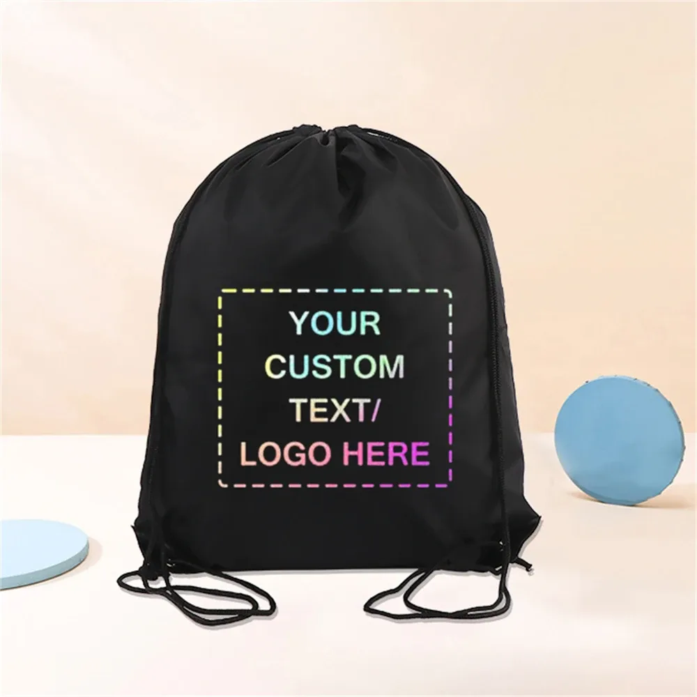 sacs à dos personnalisés à cordon de serrage, sacs de rangement pour sac à dos de sport, pour l'école, la gymnastique, le voyage, logo/texte/photo personnalisé