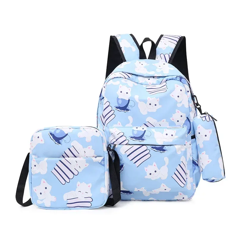 crossten 3 pièces/ensemble sacs de lycée pour femmes garçons un sac à bandoulière sacs à dos grand étudiant sac de voyage hommes école sac à dos mochila