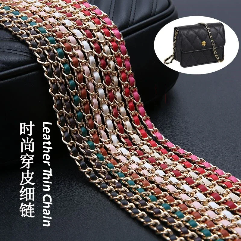 sangle de sac à bandoulière en cuir pu de 60 cm avec chaîne métallique, pour femme, tendance, compatible avec toutes les coques de téléphone, sangle en cuir polyvalente pour sac à main