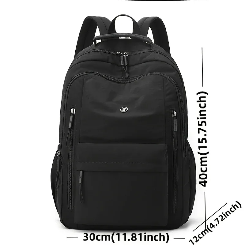 sac à dos décontracté en nylon grande capacité pour femme, multi-couches, tendance, pour voyage, école, camping et randonnée en extérieur