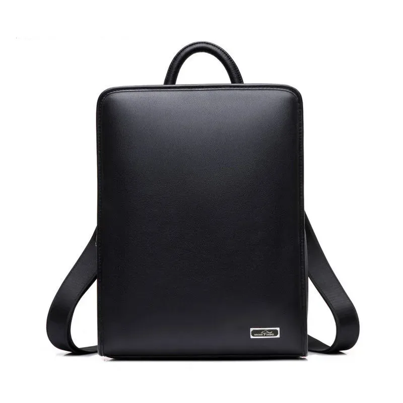 nouvelle mode peau de vache en cuir véritable hommes sacs à dos en cuir naturel véritable étudiant sac à dos marque de luxe grand ordinateur pochette d'ordinateur