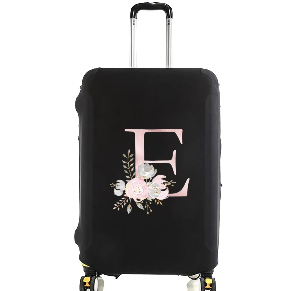 valise à bagages valise housse de protection rose fleur lettre nom motif voyage élastique bagages housse anti-poussière appliquer 18-28 valise