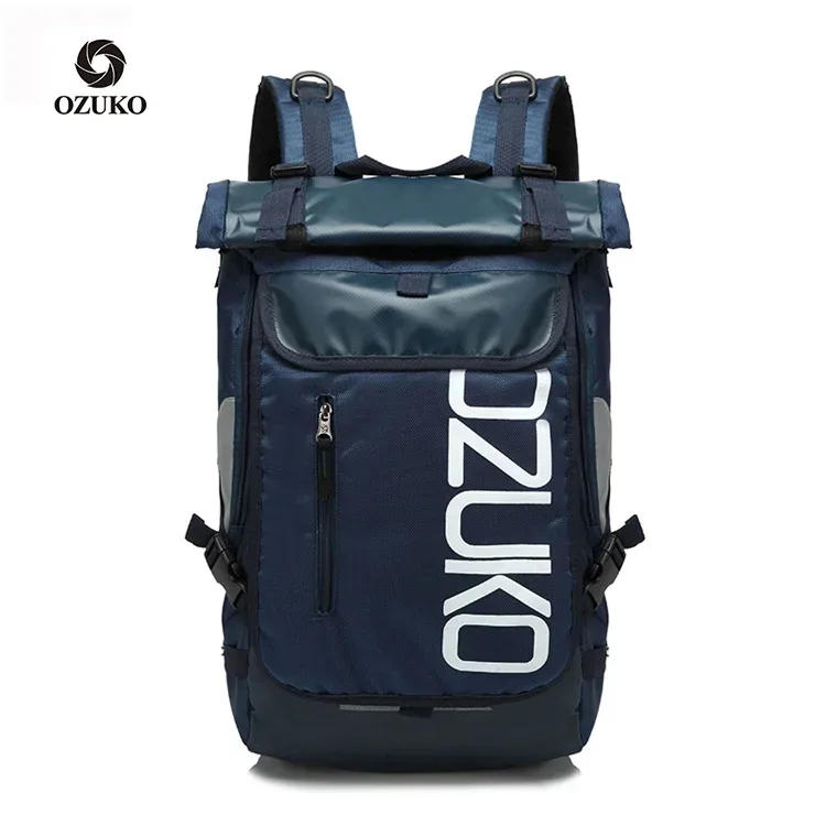ozuko sac à dos hommes 15.6 pouces ordinateur portable hydrofuge cartable pour adolescent décontracté étudiant sacs à dos mâle voyage mochila mode