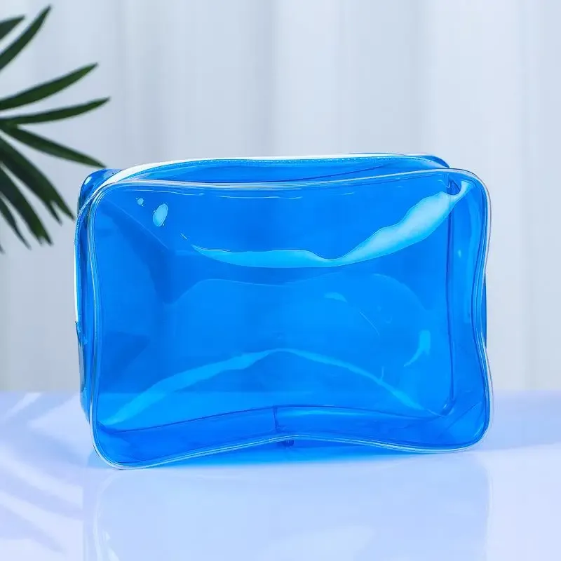sac cosmétique transparent coloré pour femmes, sac de maquillage en pvc, sac de toilette en gelée, grande capacité, organiseur de cosmétiques de voyage, pochette de maquillage