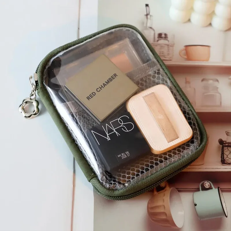 sac de rangement de bureau transparent en pvc 2026, étanche, grande capacité, organisateur multifonctionnel à coque rigide pour cosmétiques et fournitures de bureau