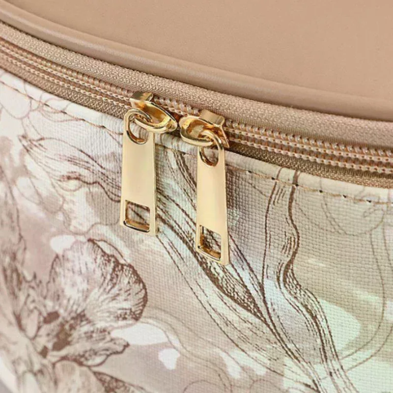 trousse de toilette transparente à imprimé floral, lot de 3, grande capacité, pochette de rangement pour maquillage portable pour femmes, voyage
