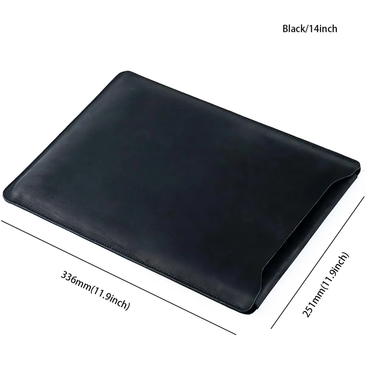 housse de protection matelassée en cuir de vache pour ordinateur portable, étui personnalisé pour macbook pro 12 "13" 14 pouces