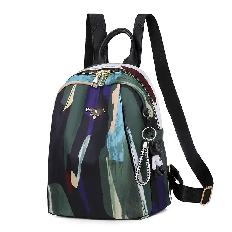 sac d'école antivol à paillettes pour femmes, sac à dos multifonction oxford, grande capacité, voyage en plein air, version coréenne, nouvelle collection 2024