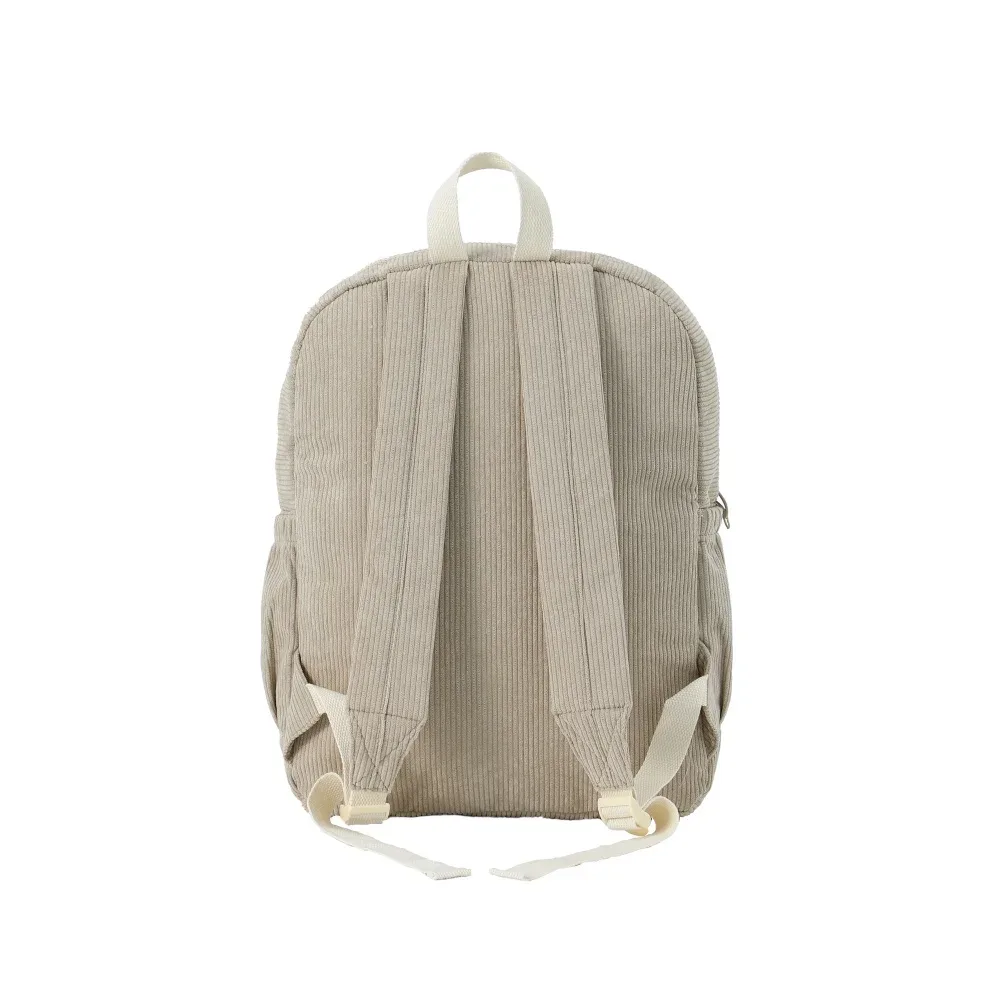 sac à dos en velours côtelé avec fermeture éclair pour fille adolescente, sacoche d'école, décontracté, pour voyage en plein air
