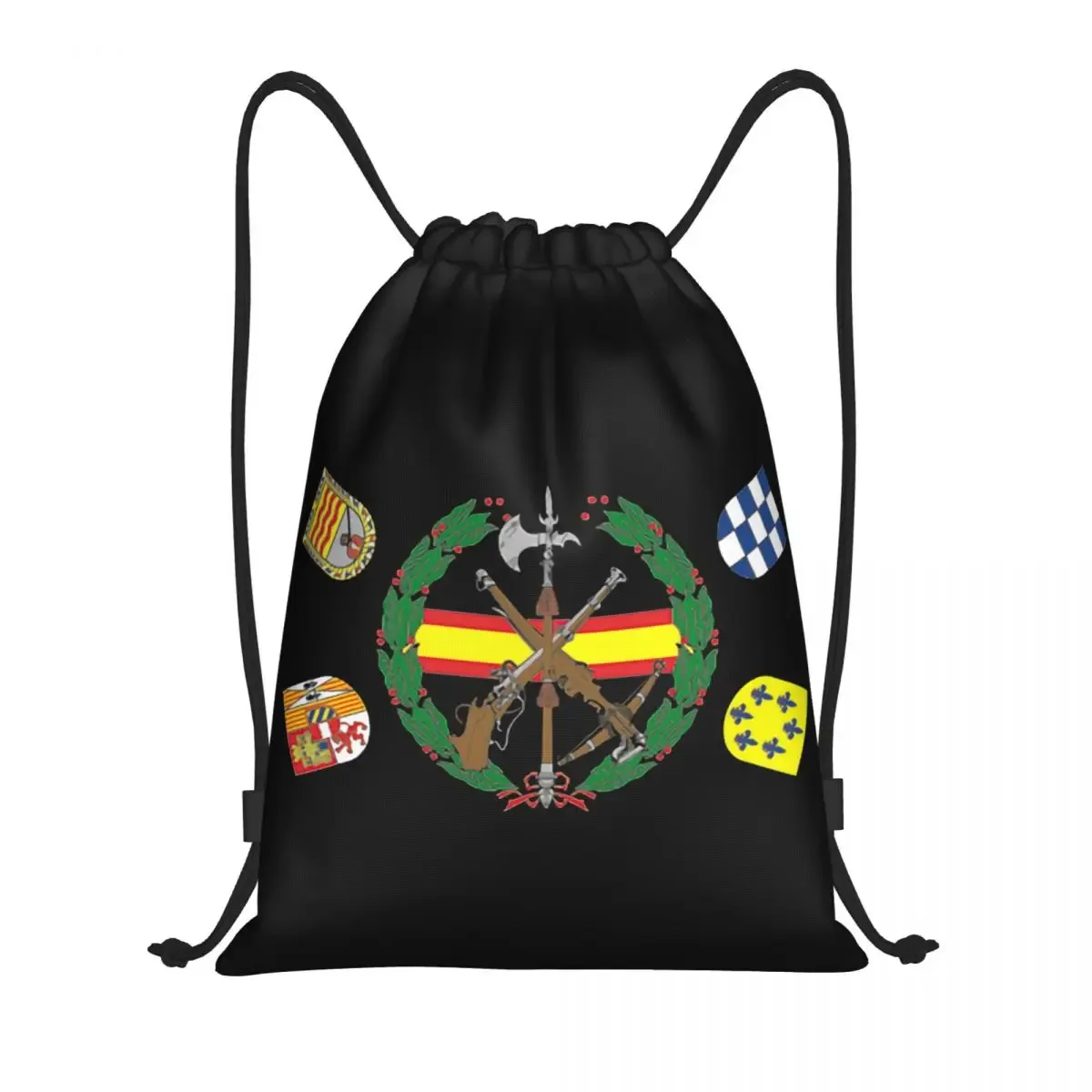 sacs à cordon personnalisés de la légion espagnole pour le shopping, sacs à dos de yoga pour femmes et hommes, sac de sport avec armoiries d'espagne