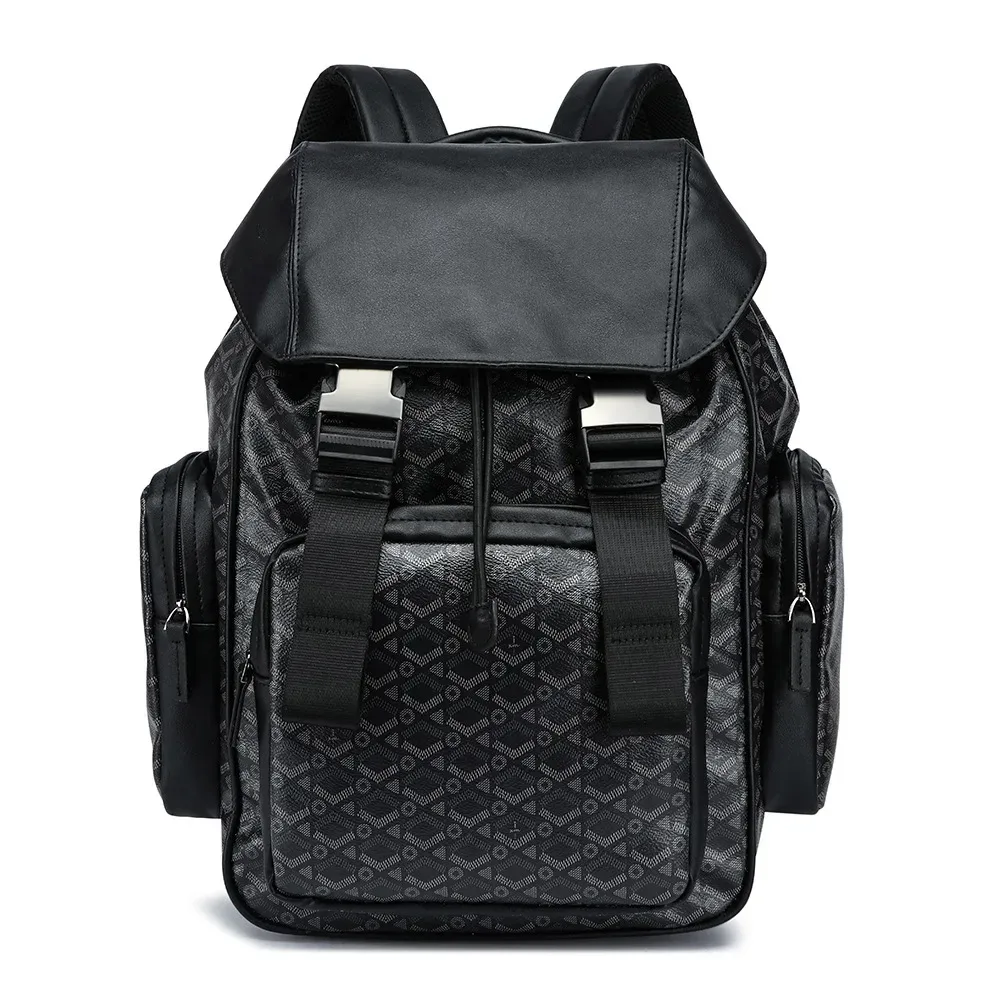 sac à dos rétro de luxe pour hommes, sac à dos à rabat à fermoir, grande capacité, sacs pour ordinateur portable, plusieurs poches, sacs à dos de voyage