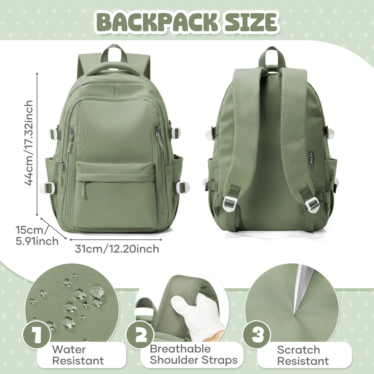 sacs à dos unisexes, sacs pour ordinateur portable de grande capacité, sacs à dos de voyage multi-compartiments, adaptés aux adolescents, sacs d'école décontractés pour tous les jours