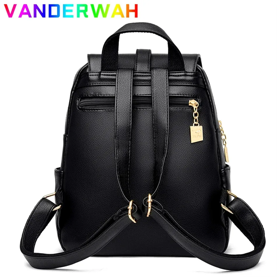 sac à dos de marque en cuir véritable pour femmes, sac à dos de haute qualité pour filles, sacs d'école, sac à dos de voyage pour dames, sac à dos