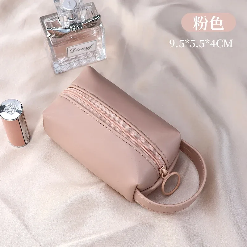 mini trousse de maquillage pour sac à main, trousse à cosmétiques en pu, trousse de toilette étanche, trousse de maquillage de voyage, rouge à lèvres, pochette à cosmétiques, organisateur de voyage