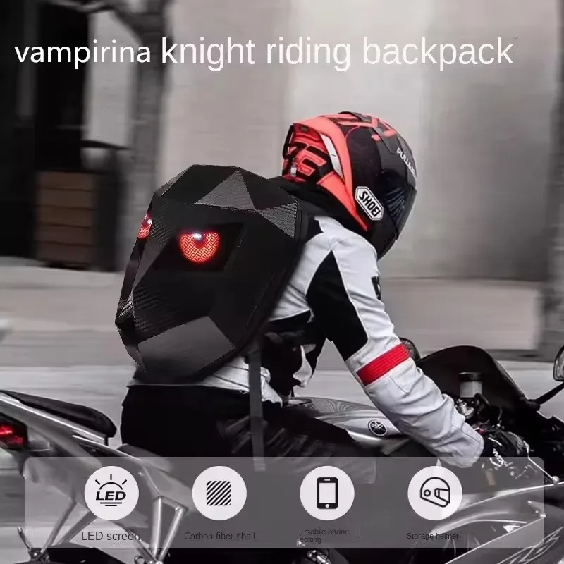 sac à dos de cyclisme led knight avec compartiment pour casque de moto, sacs pour motos, sacs étanches pour ordinateurs portables, saco moto, sac d'école
