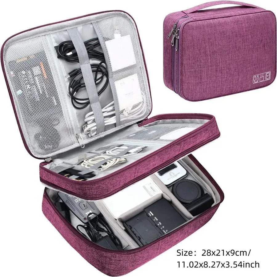 sac de rangement numérique portable, gadget usb, pochette de rangement de câbles étanche, appareils électroniques, accessoires, pack de fournitures