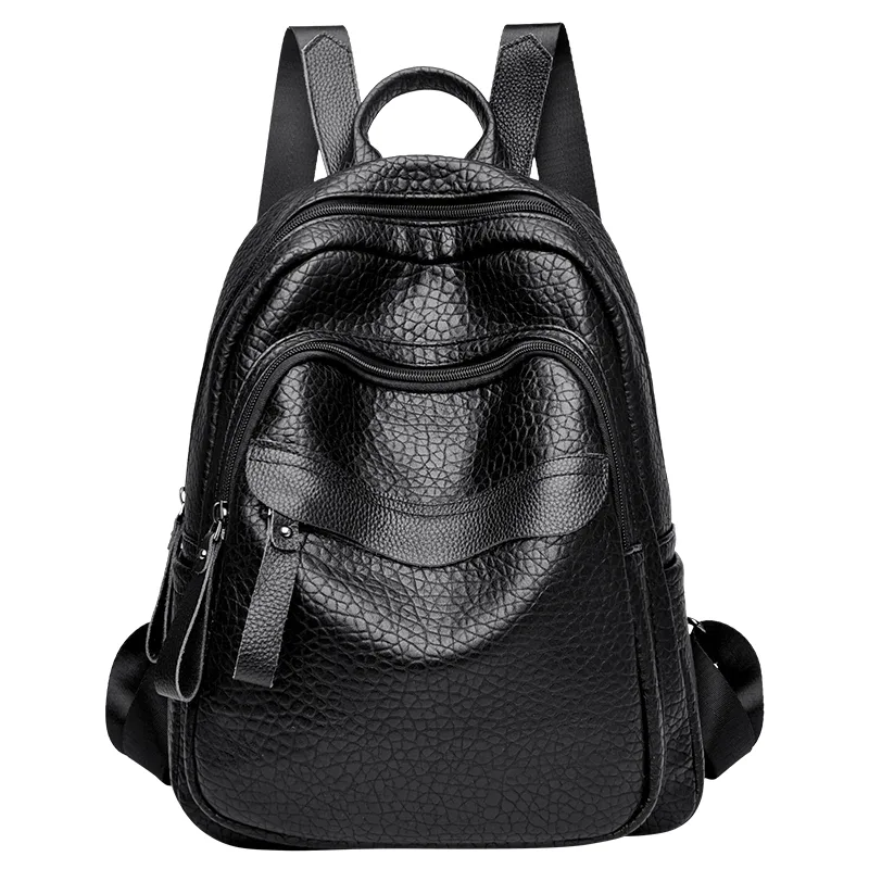 sac à dos classique de luxe en cuir de vachette pour femme, sac de voyage tendance, sac d'école pour filles, mochilas feminina