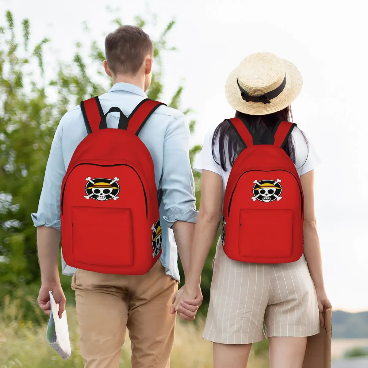 sac à dos décontracté luffy one piece pour le sport, le lycée, les affaires, sac à dos de jour pour hommes et femmes, sac à bandoulière pour ordinateur portable
