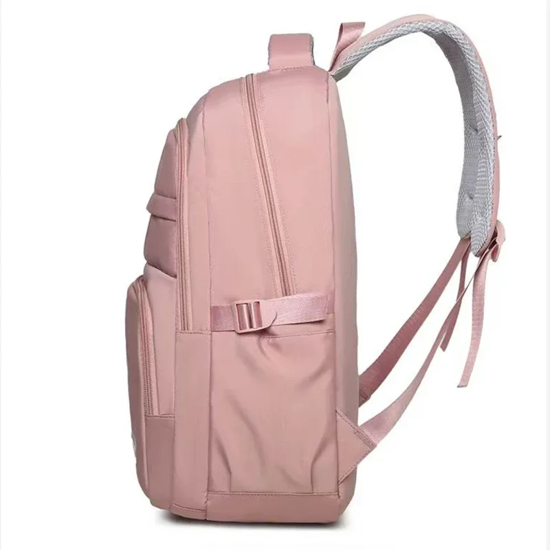 sac à dos de couleur neutre pour hommes et femmes, couleur pure, adapté aux voyages et sorties étudiants. conception de fermeture éclair multicouche.