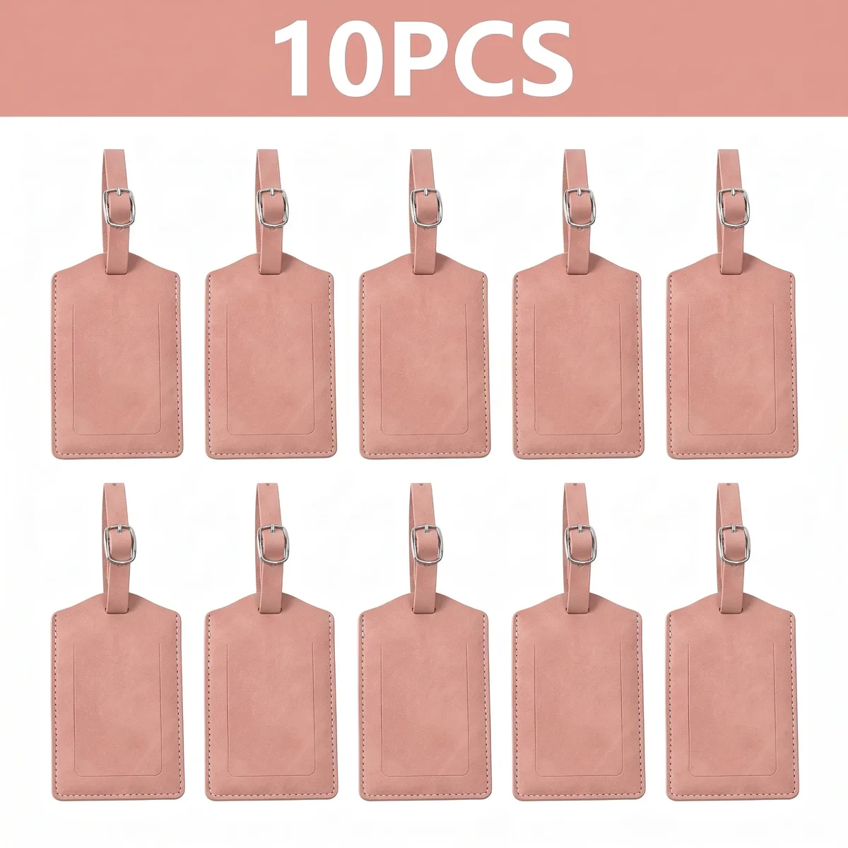 étiquettes de bagage en cuir pu, 3/5/8/10 pièces, avec boucle métallique réglable, anti-perte, étiquette d'identification de valise, étiquettes de bagage de voyage colorées