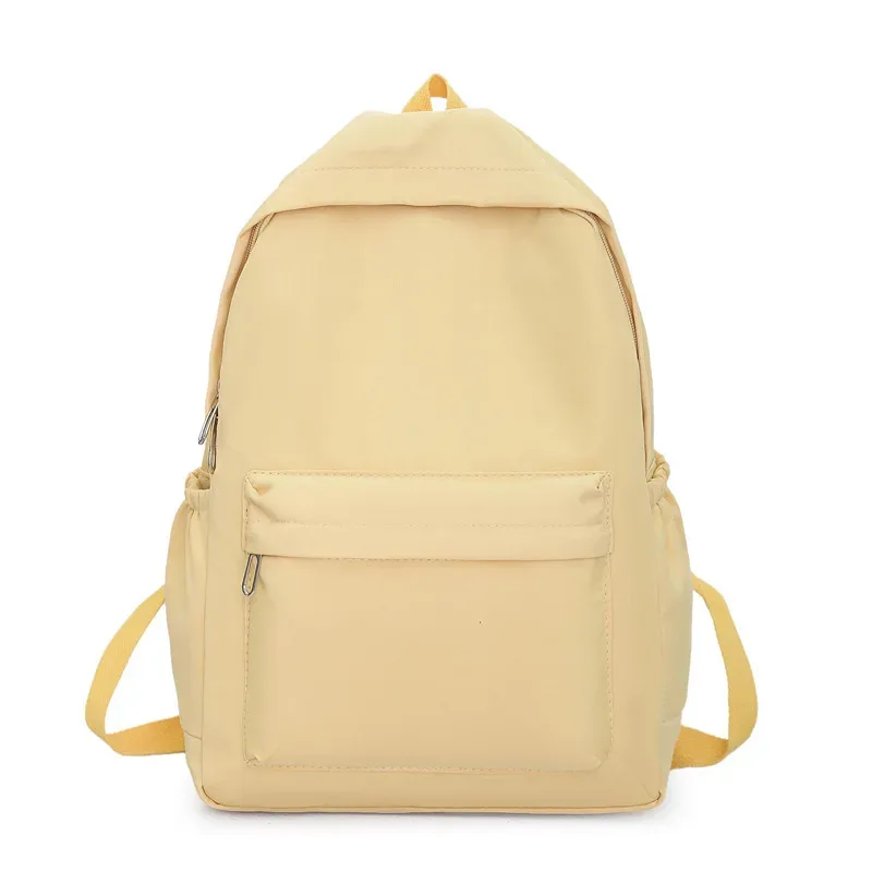 sac à dos décontracté de grande capacité, style ins, mode filles, couleur unie, bonbons, simple, étudiant