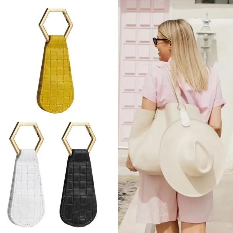nouvelle pince magnétique en cuir pour chapeau, portable, pour sac à dos, sac à main, fixation de vêtements