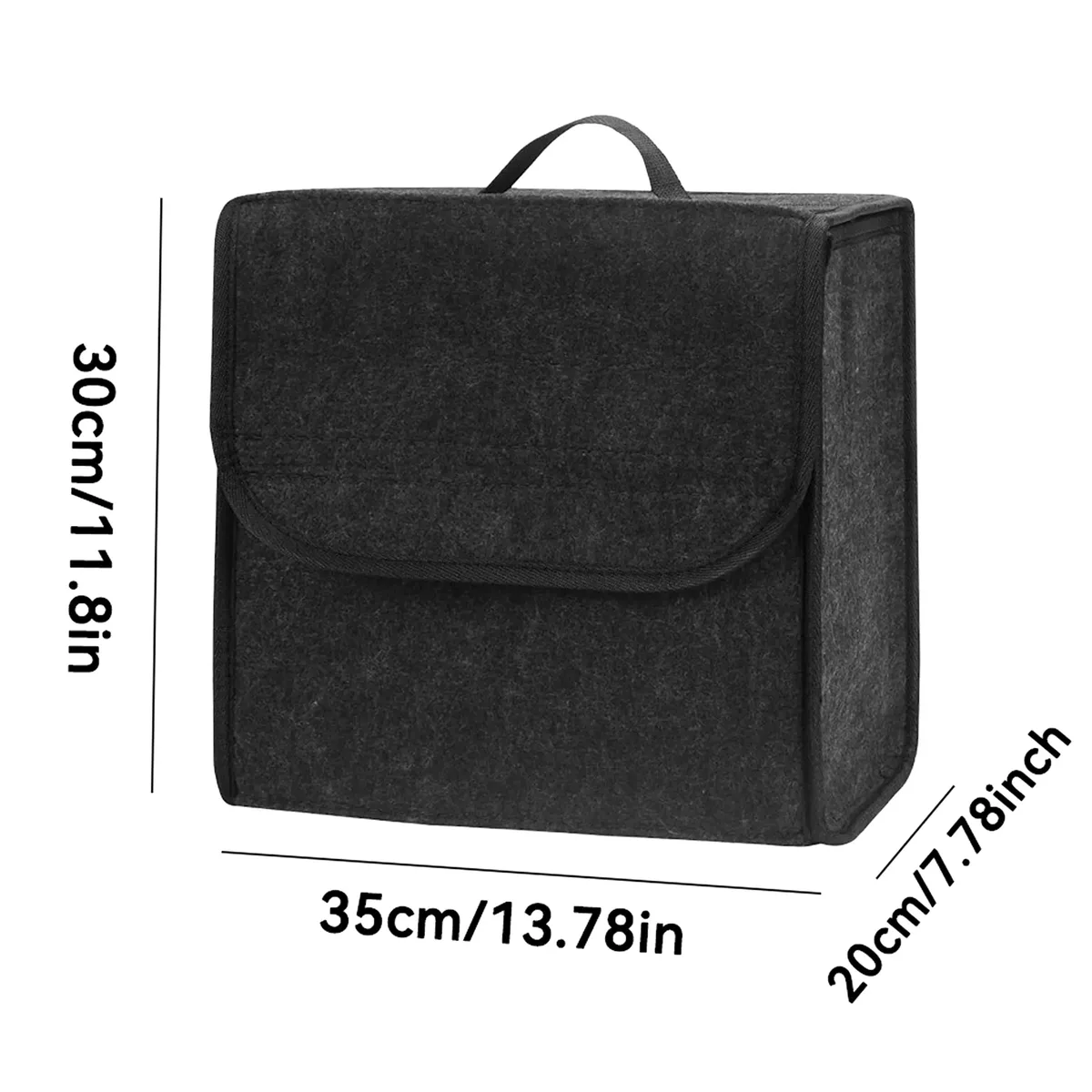 organisateur de coffre de voiture en feutre pliable, boîte de rangement améliorée en feutre multi-usage pour outils, courses et entretien, 2 tailles