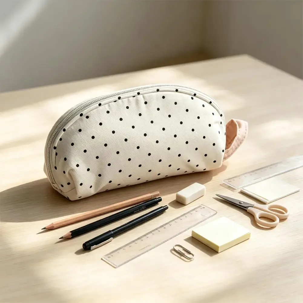 trousse à crayons en forme de coquille, sac de maquillage de grande capacité, sac de rangement multifonctionnel, pochette de rangement de voyage à fermeture éclair pour papeterie