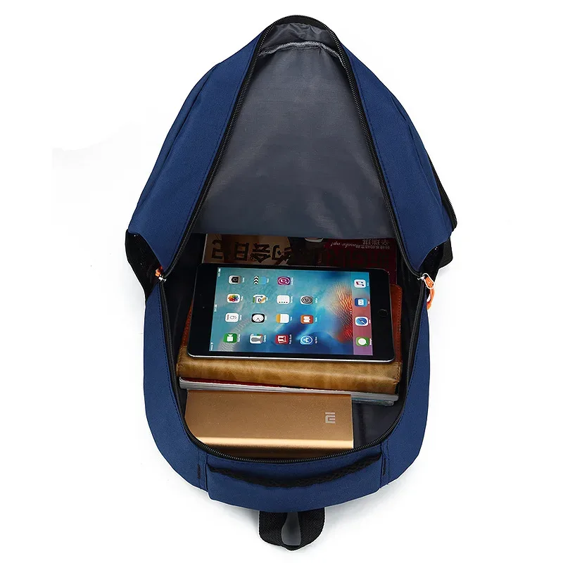 sac à dos pour ordinateur portable avec imprimé lettres, style coréen, décontracté, résistant à l'eau, pour homme et femme, idéal pour l'école, le travail ou les activités de plein air